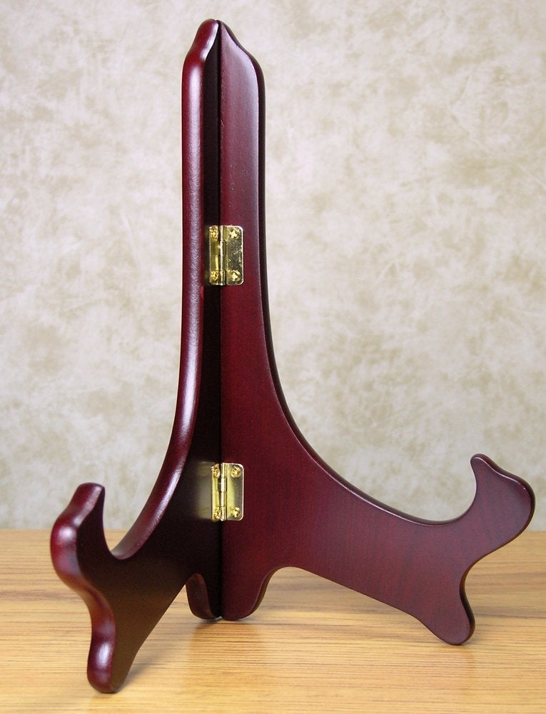 BANBERRY DESIGNS Mahogany Wooden Easels - Premium Quality Folding Display Stand - 9" H - Set of 2 Easels - Ideal for Large Sized Plates Plaques Books Tiles - Image 3