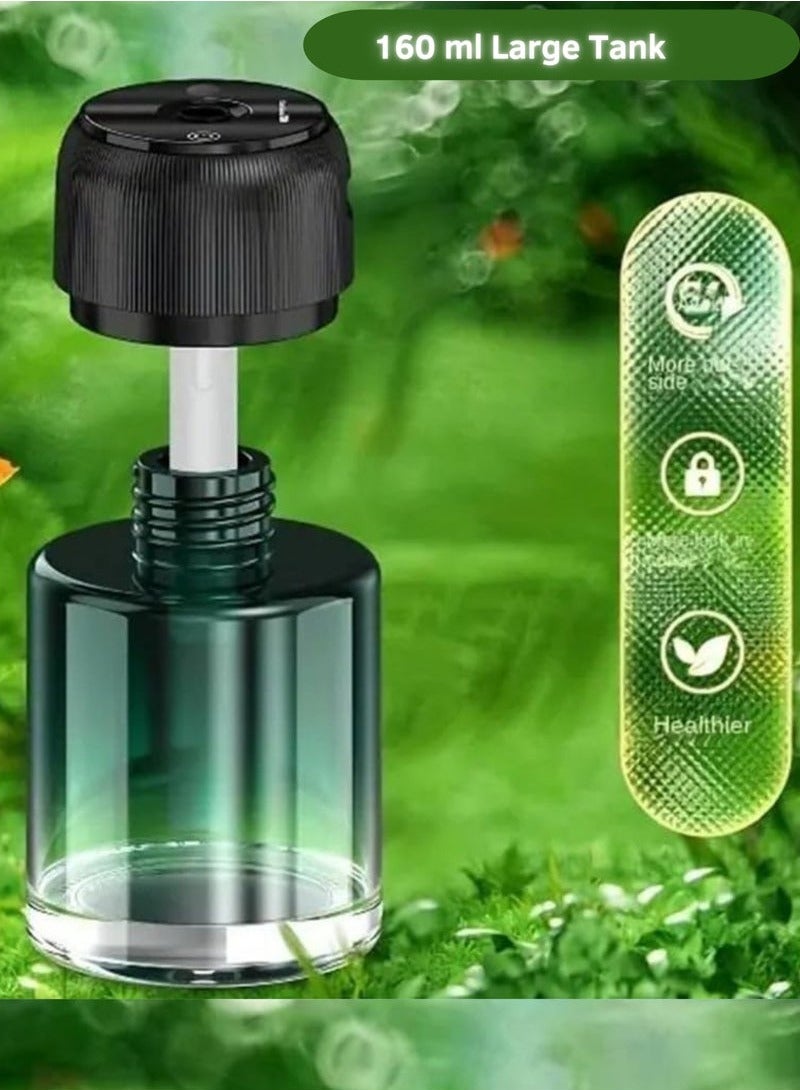 JAJEEK Car Fragrance Essential Oil Diffuser with Starry Projection Light – Mini USB-Powered Cool Mist Aromatherapy Humidifier, 160ml Tank for Home, Office, Bedroom & Vehicle Use, Relaxing Mood Light, Air Purifier & Quiet Operation – Green  - Image 2