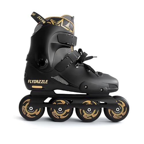 FLYDAZZLE Inline Skates for Men Urban - Freeride Slalom City Street Skating, Hard Boot ABEC-9 Bearing Ankle Support, Bonus Insoles Laces (US 8.5-9) - Image 1