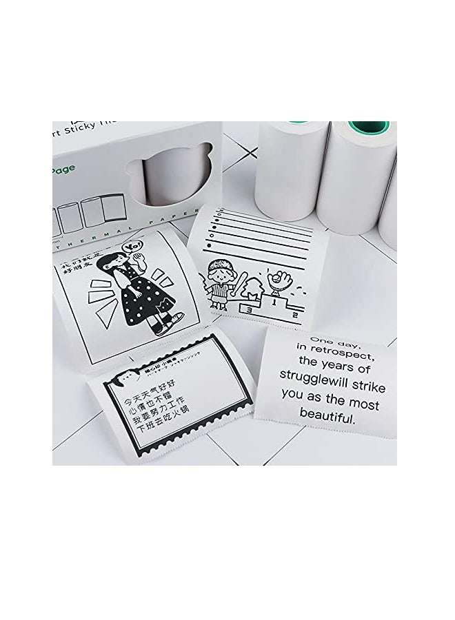 Peripage Mini Printer Paper Sticker, Self-Adhesive Thermal Paper colorless Sticky Paper for PeriPage A6 Printer, Waterproof, Oilproof, Scratchproof, Box Pack, 3 Roll, 3.5m/roll - Image 2