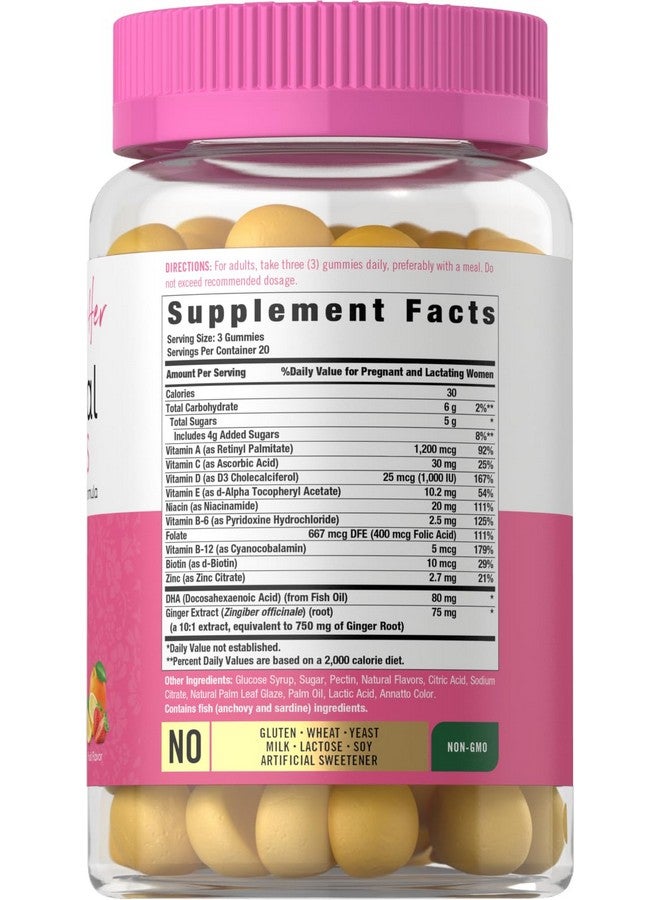 Carlyle Prenatal Gummies for Women | with DHA & Folic Acid | 60 Count | Fruit Flavor | Non-GMO, Gluten Free Supplement | for Her - Image 2