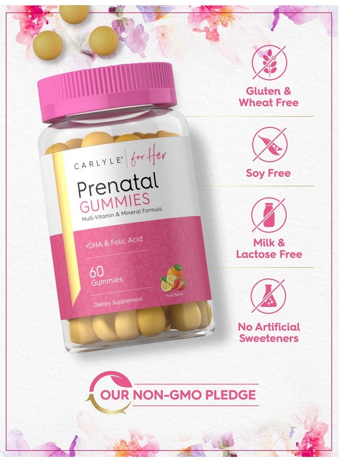 Carlyle Prenatal Gummies for Women | with DHA & Folic Acid | 60 Count | Fruit Flavor | Non-GMO, Gluten Free Supplement | for Her - Image 5