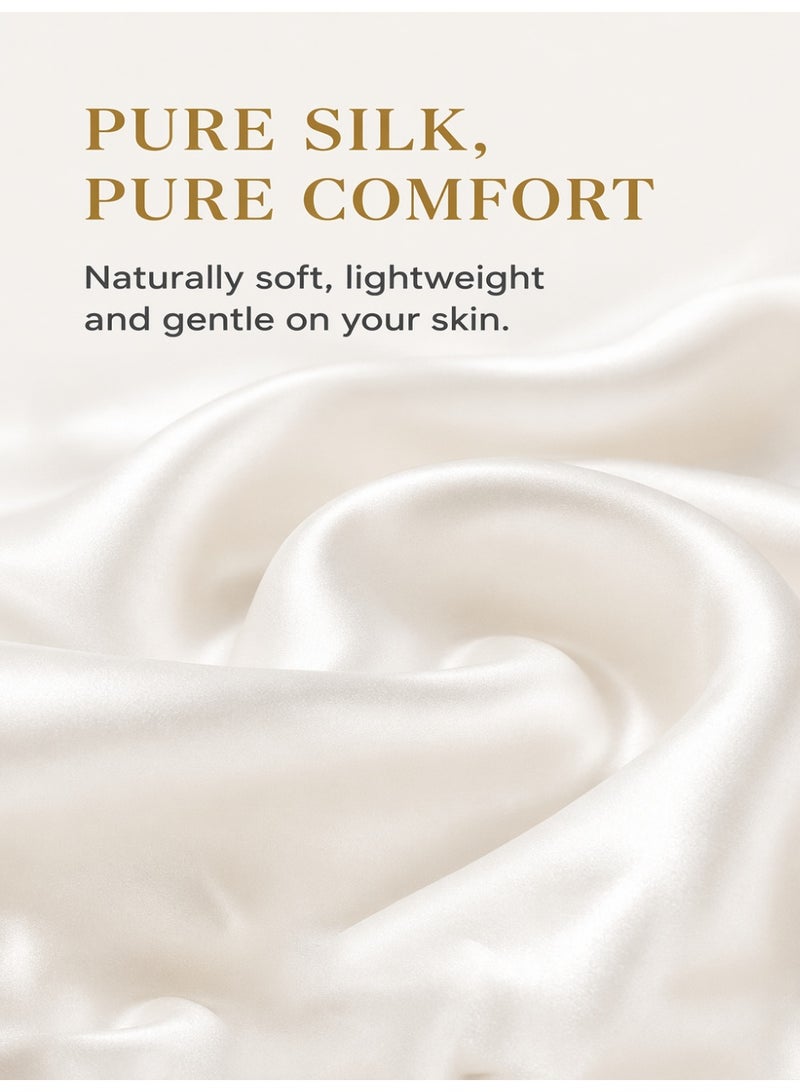 Hirospace Silk satin pillowcases, Queen size for hair and skin care - Light blue silk pillowcases, 2 sets, 76 cm x 51 cm (30 inches x 20 inches) - 2 sets of silk pillowcases set, with envelope-style closure design (2 pieces white) - Image 4
