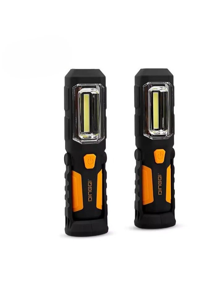 دینگی DINGQI 250LM COB ضوء العمل الشعلة المحمولة 3.7 فولت ضوء العمل القابل لإعادة الشحن مع ضوء العمل المغناطيسي وخطاف للتدوير - Image 1