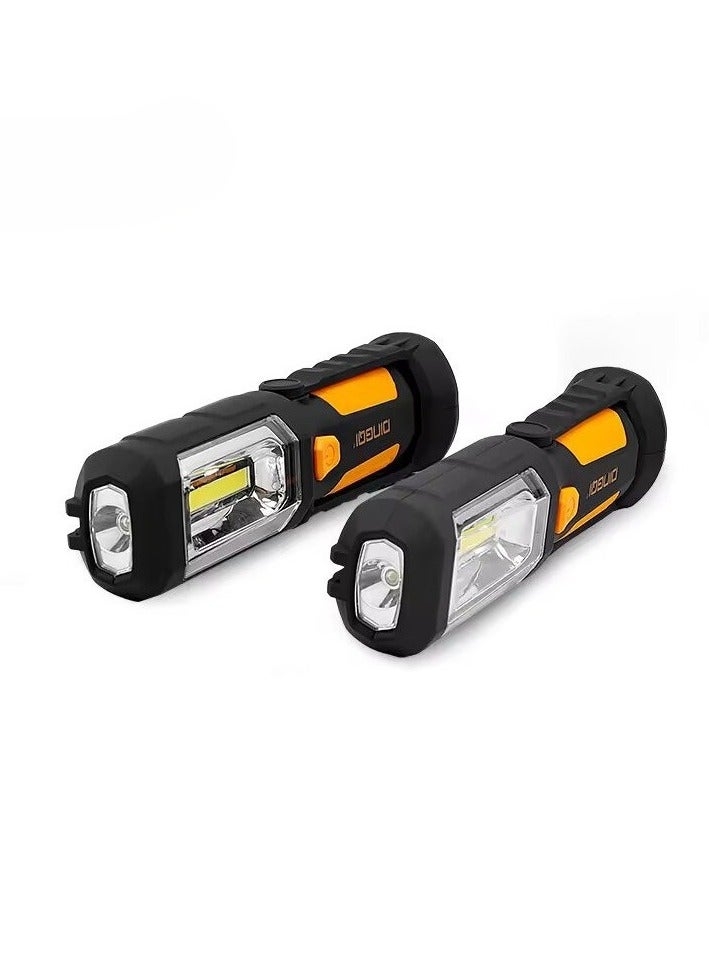 دینگی DINGQI 250LM COB ضوء العمل الشعلة المحمولة 3.7 فولت ضوء العمل القابل لإعادة الشحن مع ضوء العمل المغناطيسي وخطاف للتدوير - Image 2