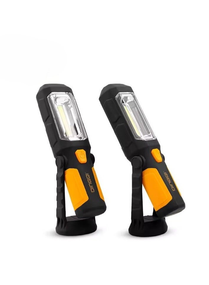 دینگی DINGQI 250LM COB ضوء العمل الشعلة المحمولة 3.7 فولت ضوء العمل القابل لإعادة الشحن مع ضوء العمل المغناطيسي وخطاف للتدوير - Image 3