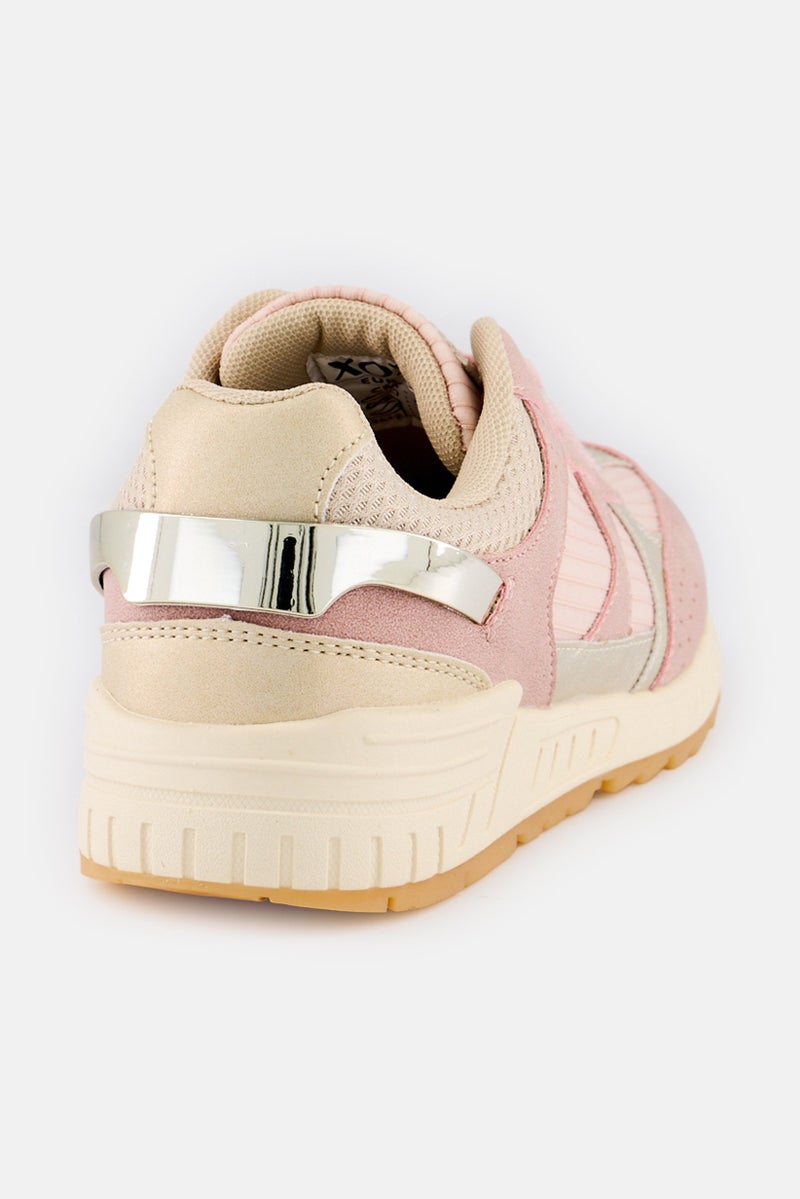XOXO Women Lace Up Casual Sneaker Shoes, Old Pink - Image 4