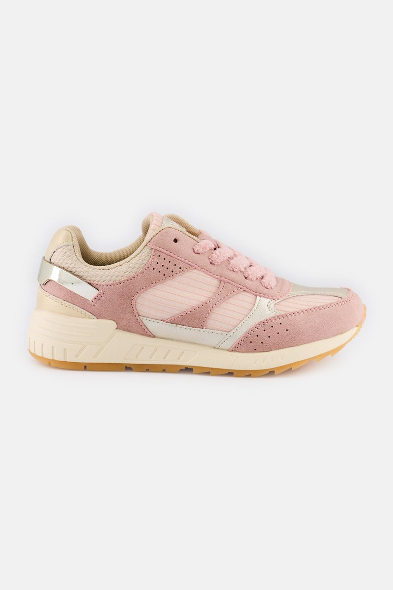 XOXO Women Lace Up Casual Sneaker Shoes, Old Pink - Image 4