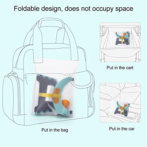 Ndola Portable Toddler Potty Toilet Foldable Car Baby Toilet with Cleaning Bag Washable Potty Chair for Home Indoor and Outdoor(Blue) - Image 3