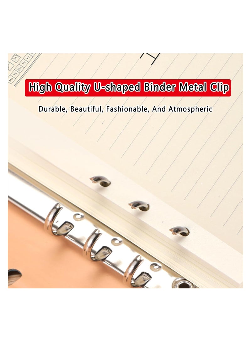 Generic 6-Ring PU Leather Notebook Binder, Classic Hardbound with Metal Buckle, 100 Sheets (200 Pages) of 100 GSM Lined Paper, Stylish Design, Perfect for Gifts, Office, and School Supplies.  - Image 5