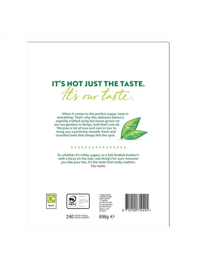 PG Tips 240 Original Non-Pyramid Tea Bags (Pack of 1) - Image 3
