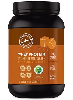 Stellar Labs Whey Protein Powder With Bcaa'S & Whey Isolate | Certified Low Fodmap, Non Gmo, Gluten Free, Soy Free, Low Carb, Keto, With Stevia | All Natural Lean Post Workout Shakes | Salted Caramel