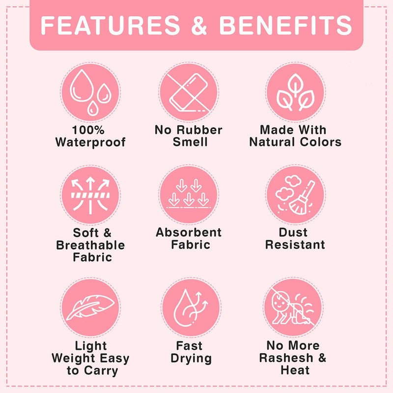 MOBDESK MAGIC BABY MAT Waterproof Cotton Bed Protector Sheet/Magic Baby MAT Ultra Absorbent Baby Dry Sheets/Reusable Water Proof/Extra Absorbent Cotton Mat H-70 - Image 4