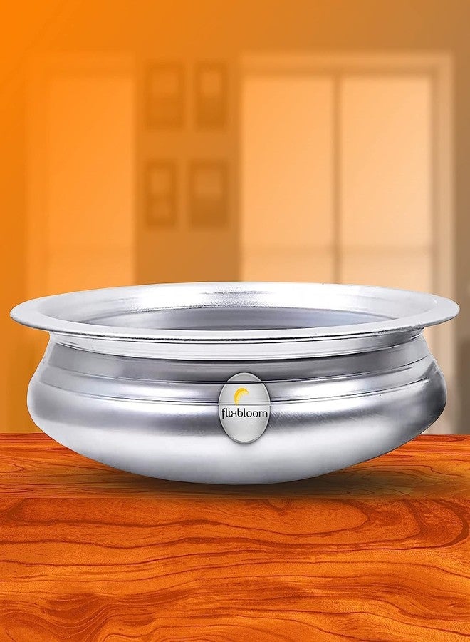 Flixbloom Splendid Hard Anodised Induction Base Urli/Uruli for Cooking Handi/Bhagona/Lagan Pot Meen Chatty Cook-n-Serve Kitchen (Urli with Lid, 1 Litre Uruli) - Image 2