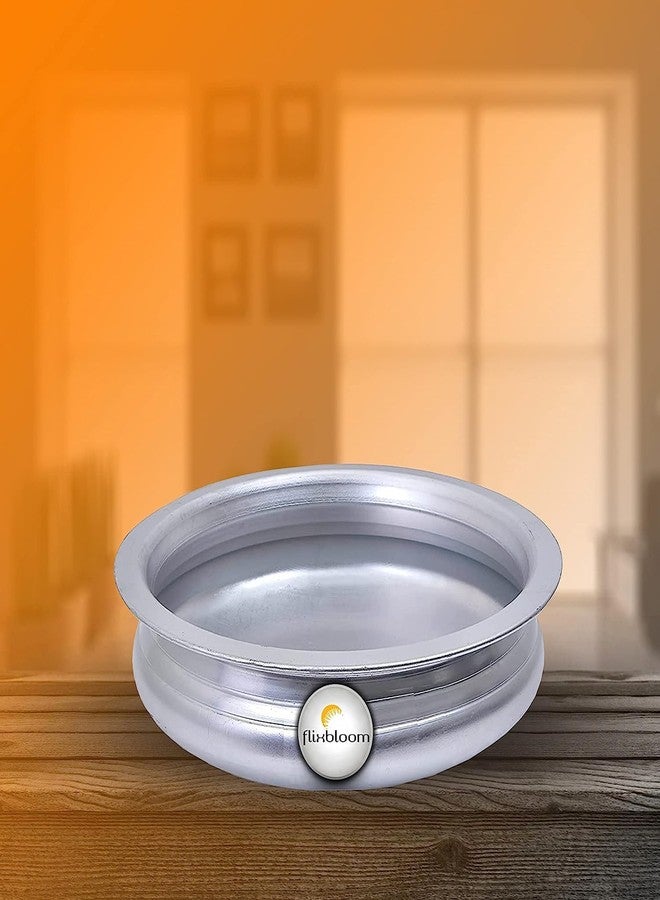 Flixbloom Splendid Hard Anodised Induction Base Urli/Uruli for Cooking Handi/Bhagona/Lagan Pot Meen Chatty Cook-n-Serve Kitchen (Urli with Lid, 1 Litre Uruli) - Image 3
