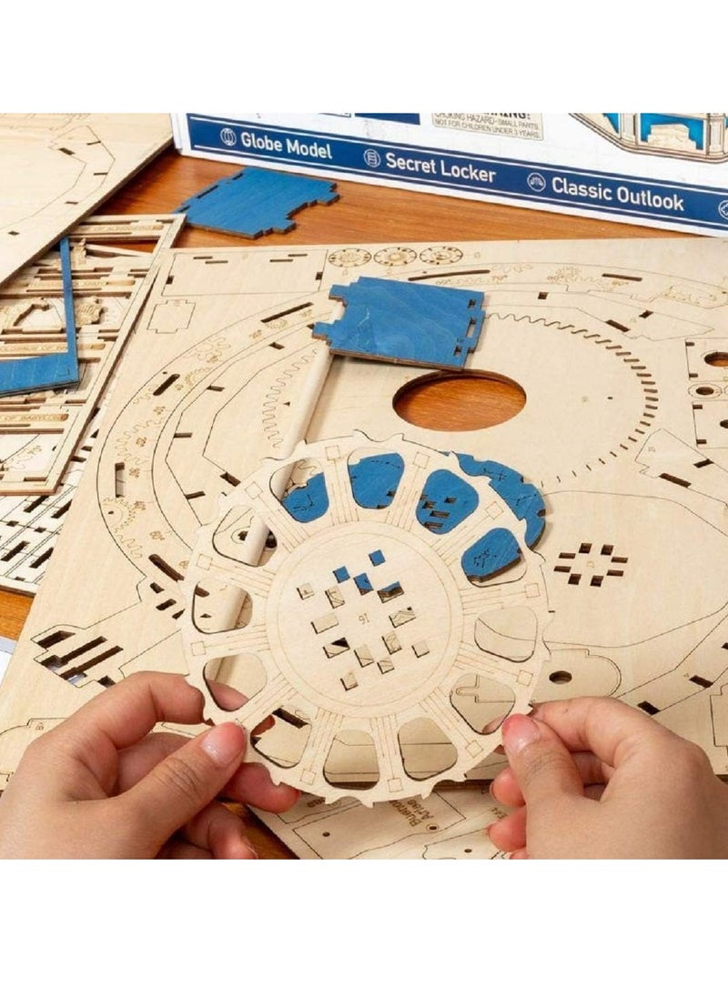 Robotime ROKR The Globe ST002,3D Wooden Puzzles for Adults/Teens, Creative Home Decor, Unique Gift for Craft Hobby Adults/Teens  - Image 3