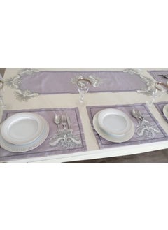 Presentation Set for 8 Persons with Placemat, Runner and Suppli. French Lace Presentation Set