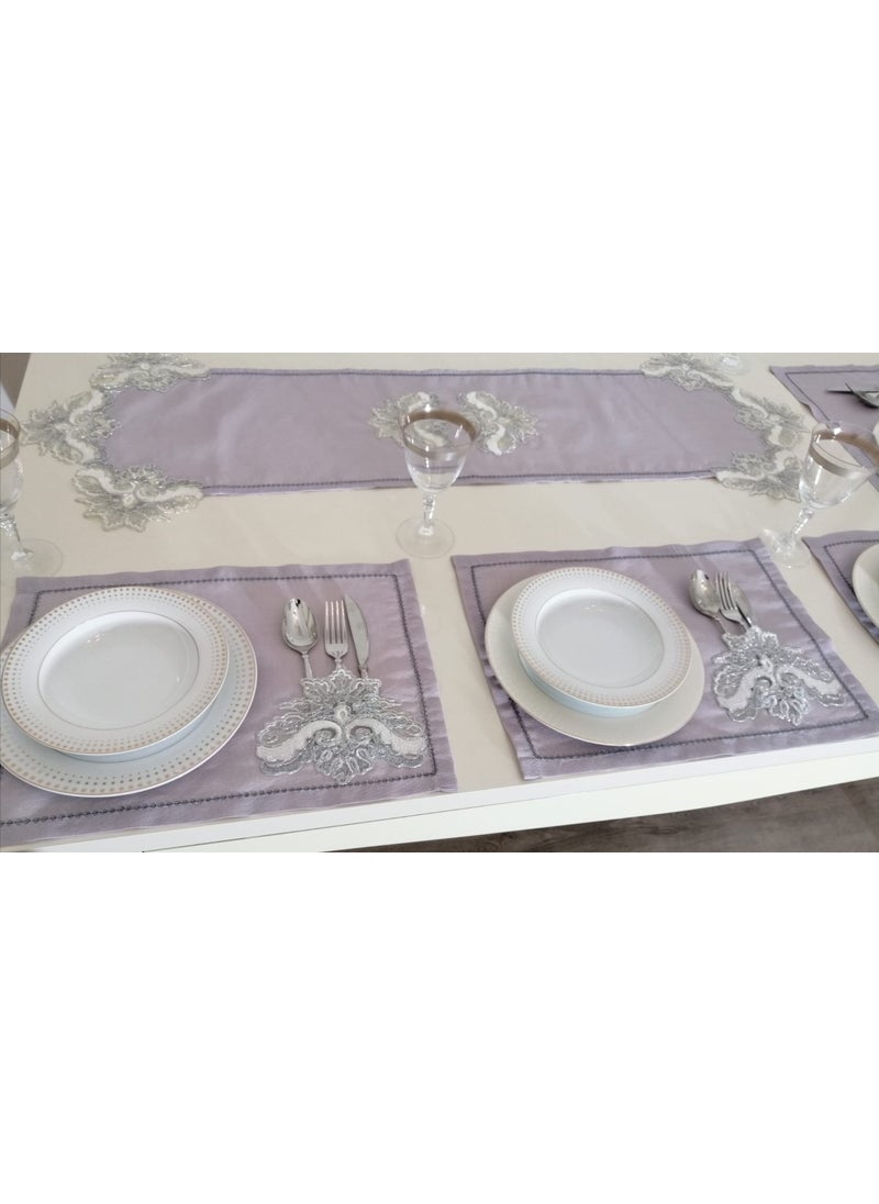 Lady Rio Presentation Set for 8 Persons with Placemat, Runner and Suppli. French Lace Presentation Set  - Image 1