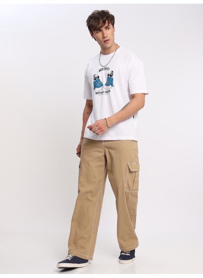 Beyoung Brothers Forever Printed Oversized T-shirt for Men  - Image 5