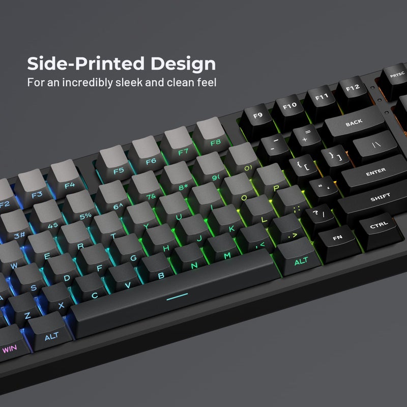SDYZ أغطية مفاتيح XVX PBT - مجموعة أغطية مفاتيح مطبوعة من الجانب، أغطية مفاتيح مخصصة مزدوجة الطباعة، أغطية مفاتيح رمادية متدرجة بملف OEM 136 مفتاح، أغطية مفاتيح بأسلوب مينيماليست للوحة مفاتيح ميكانيكية - Image 2