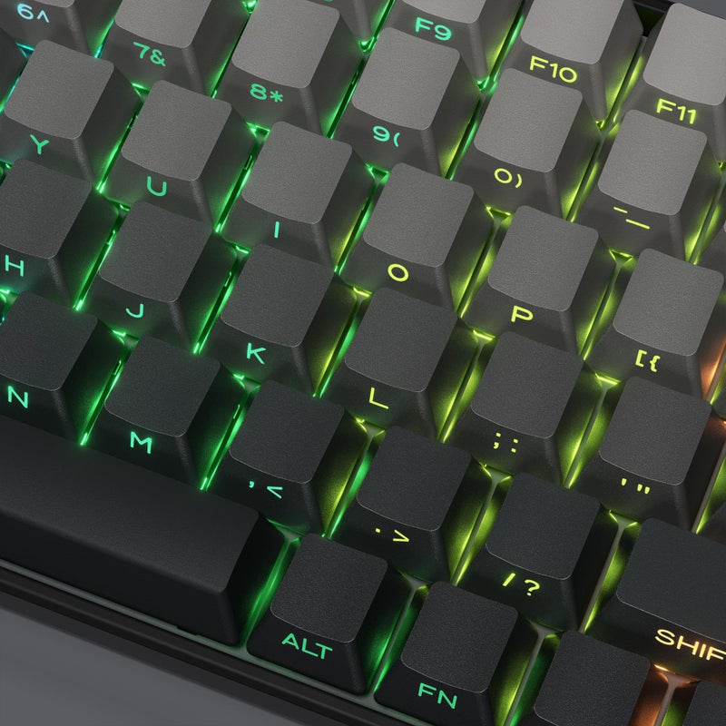 SDYZ أغطية مفاتيح XVX PBT - مجموعة أغطية مفاتيح مطبوعة من الجانب، أغطية مفاتيح مخصصة مزدوجة الطباعة، أغطية مفاتيح رمادية متدرجة بملف OEM 136 مفتاح، أغطية مفاتيح بأسلوب مينيماليست للوحة مفاتيح ميكانيكية - Image 3