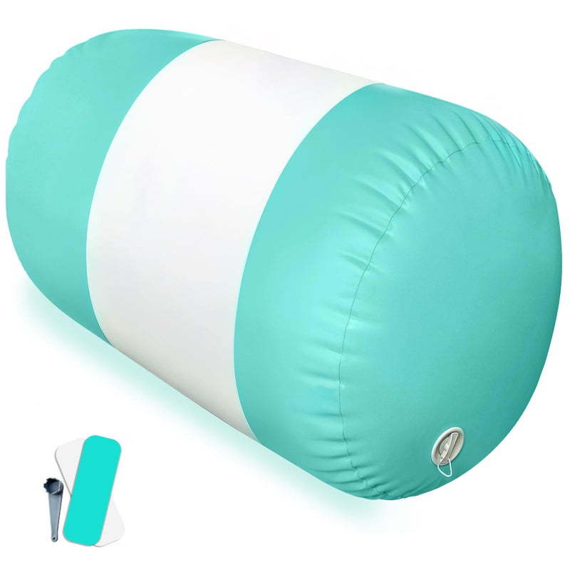 AWSUM Gymnastics Tumbling Equipment Barrel Inflatable Air Roller Thicken Octagon Mat back Handspring Trainer for Cheerleading Training Home Use, Without pump - Image 1