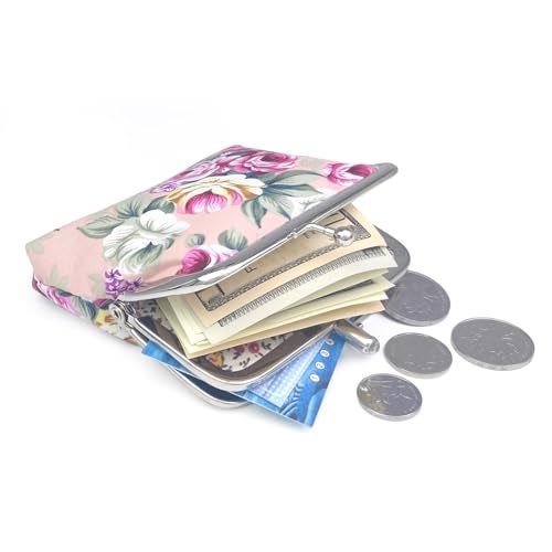 Sanxiner Cute Floral Buckle Coin Purses Vintage Pouch Kiss-lock Change Purse Wallets - Image 4
