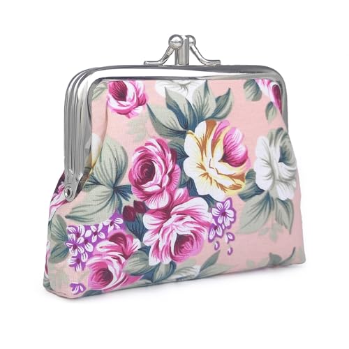Sanxiner Cute Floral Buckle Coin Purses Vintage Pouch Kiss-lock Change Purse Wallets - Image 2