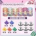 RoundFunny 6 Sets Bunco Game Kit Party Supplies for Ladies Night Family Group Board Games 72 Colorful Dice 6 Bells 6 Dice Cups with Lids Christmas Bunco Gift for Women up to 6 Groups of 212 Players - Image 4
