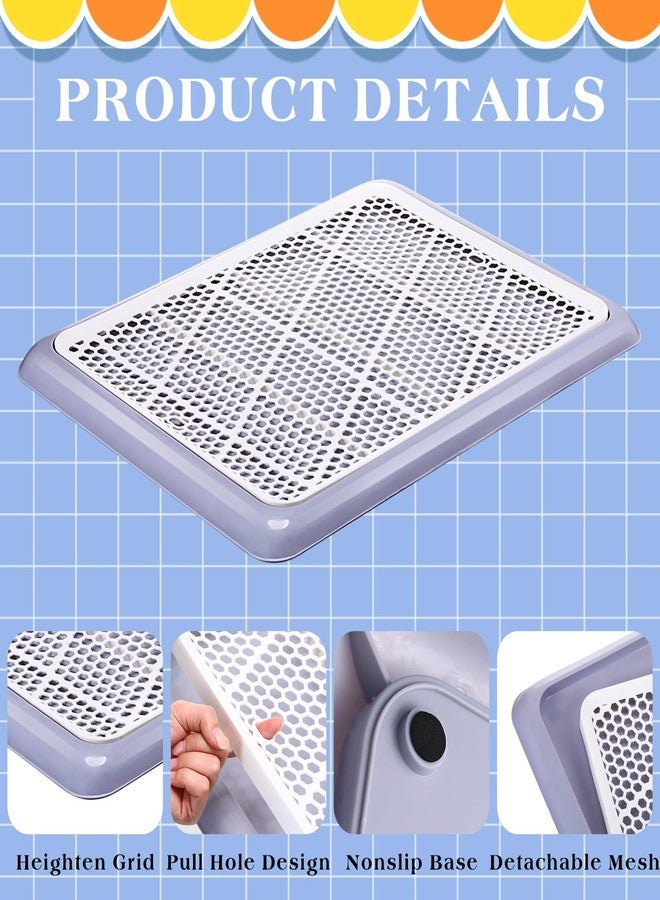Mifoci Dog Training Pad Holder with Mesh Tray Non-Slip Leak Proof Puppy Potty Tray for Small Medium Large Dogs Pee Pad Holder Easy Clean Indoor Bathroom (25.59 x 18.90 Inch) - Image 4
