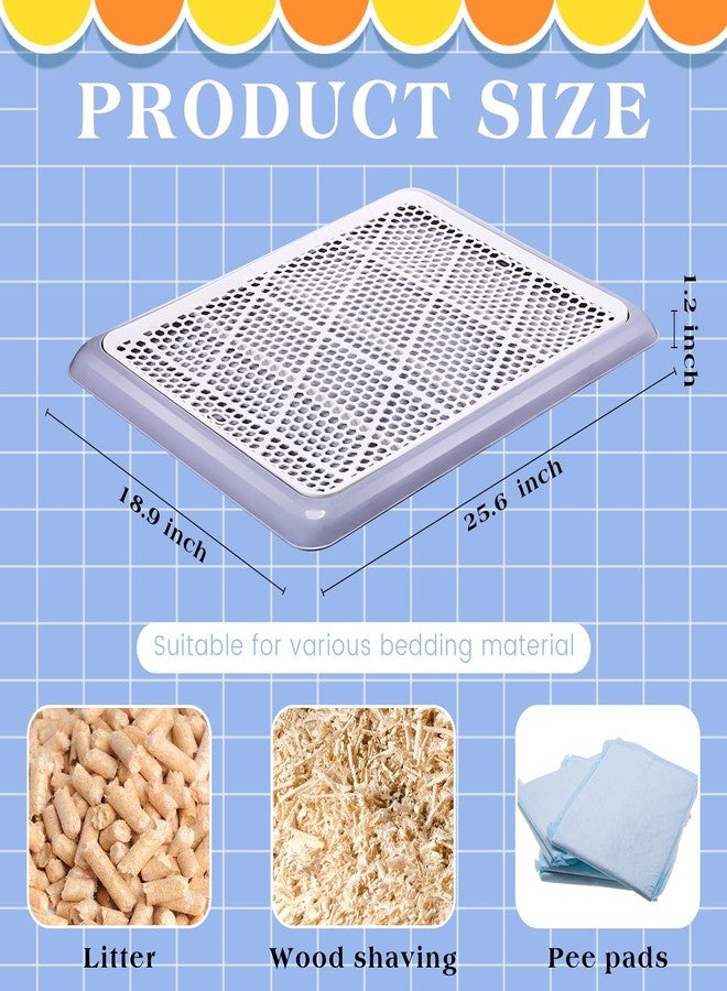 Mifoci Dog Training Pad Holder with Mesh Tray Non-Slip Leak Proof Puppy Potty Tray for Small Medium Large Dogs Pee Pad Holder Easy Clean Indoor Bathroom (25.59 x 18.90 Inch) - Image 2
