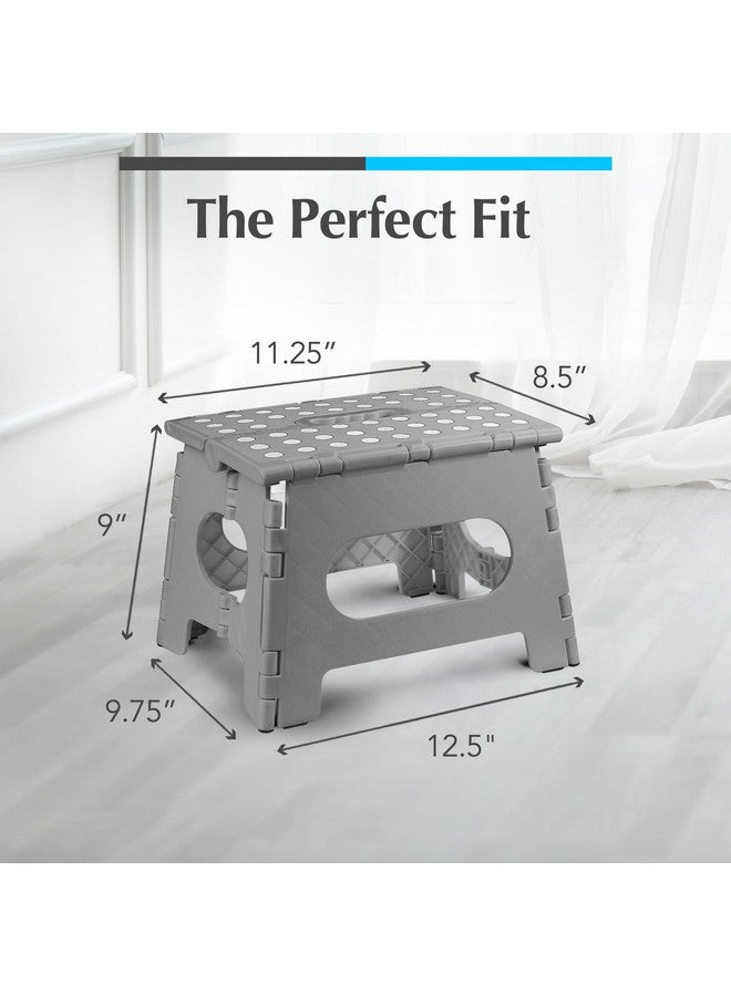 Handy Laundry Handy Laundry Folding Lightweight Step Stool is Sturdy Enough to Support Adults and Safe Enough for Kids. Opens Easy with One Flip. Great for Kitchen, Bathroom or Bedroom. (Grey | 2-Pack)  - Image 4