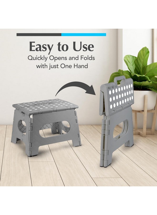 Handy Laundry Handy Laundry Folding Lightweight Step Stool is Sturdy Enough to Support Adults and Safe Enough for Kids. Opens Easy with One Flip. Great for Kitchen, Bathroom or Bedroom. (Grey | 2-Pack)  - Image 2