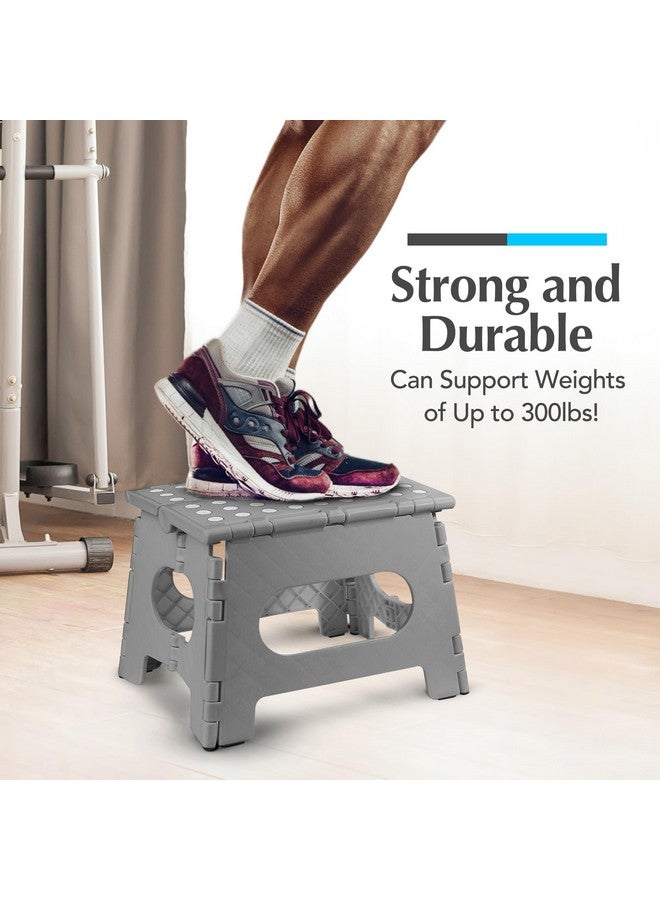Handy Laundry Handy Laundry Folding Lightweight Step Stool is Sturdy Enough to Support Adults and Safe Enough for Kids. Opens Easy with One Flip. Great for Kitchen, Bathroom or Bedroom. (Grey | 2-Pack)  - Image 3