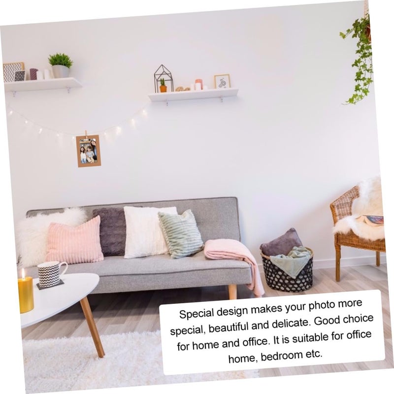 GALPADA 30pcs Wall Photo Frames Hanging Paper Picture Frames Set 5-inch White Black Kraft Paper, Lightweight Decorative Photo Wall Hanging for Home Décor - Image 3