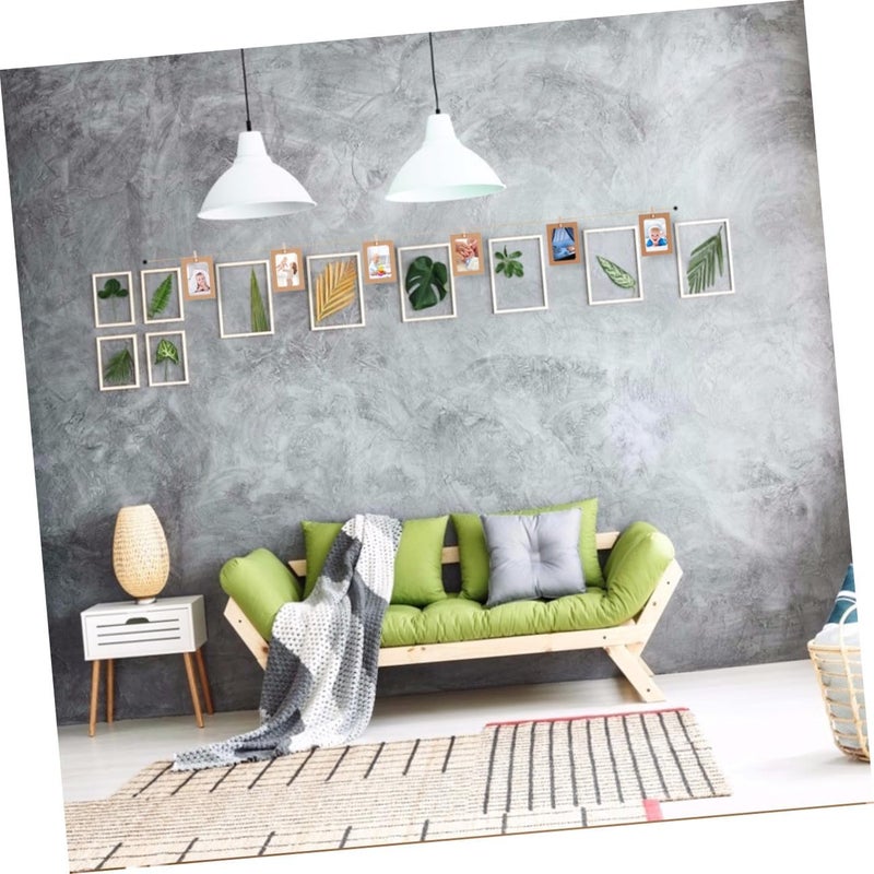 GALPADA 30pcs Wall Photo Frames Hanging Paper Picture Frames Set 5-inch White Black Kraft Paper, Lightweight Decorative Photo Wall Hanging for Home Décor - Image 5