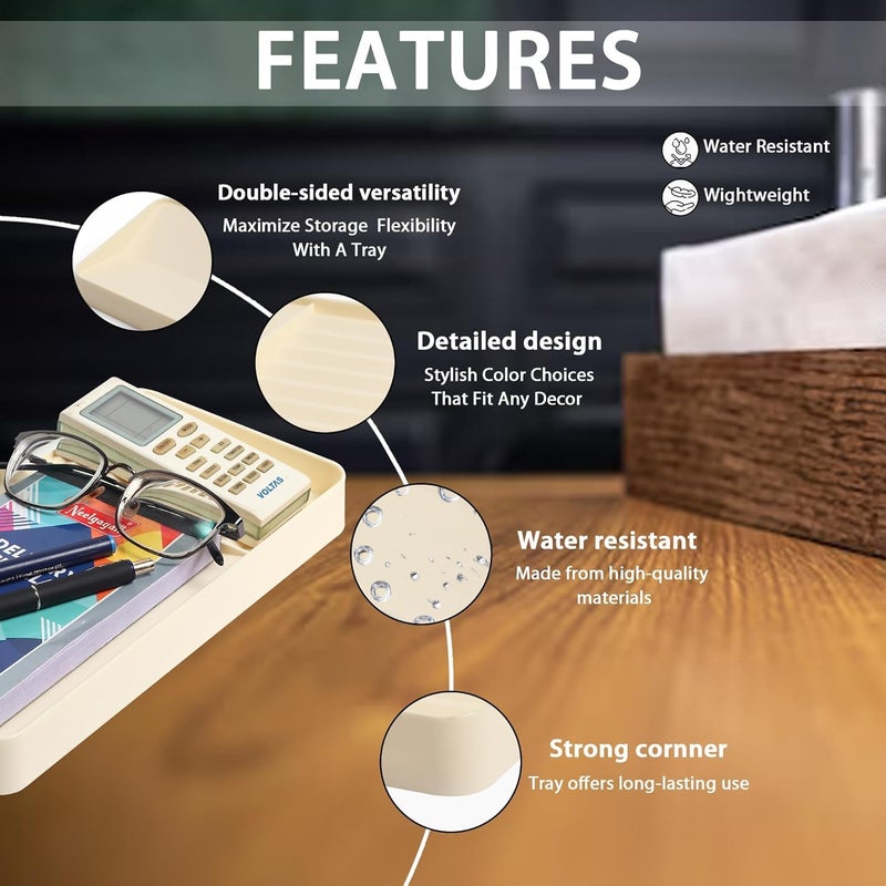 GadgetBite Desk Organiser Office Table Tray for Home Office Organizer Polyvinyl Chloride Desktop Tray for Office Home Stationery Pen Pencil Coins Notes Specs Earphone Cable Cord Gadget Accessories - Image 2