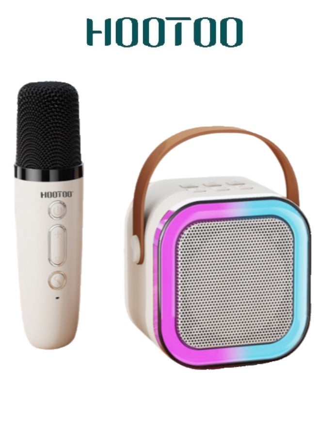 هوتو مكبر صوت كاريوكي بمكرفون وسماعه صغير. مكبر صوت بلوتوث بأضائه متغيرة. سماعه مكبر صوت مع مايكرفون لا سلكي بازرار تحكم. سماعه بلوتوث بصوت قوي وواضح. سماعه سبيكر  بازرار تحكم بالسبيكر. سبيكر بلوتوث بمدخل ذاكرة SD. - Image 1