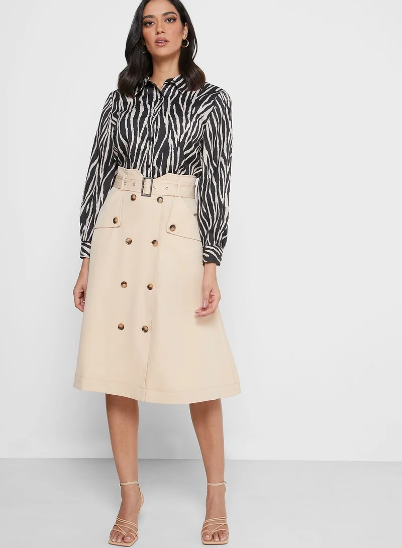 ELLA Paperbag Belted Skirt