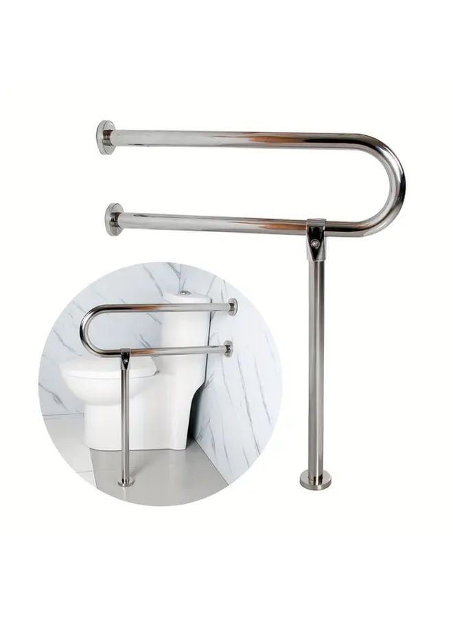 Non Slip Toilet Armrest 304 Stainless Steel Handrail Disabled Barrier Free Guardrail Shower Safety Grip Frame - Image 1