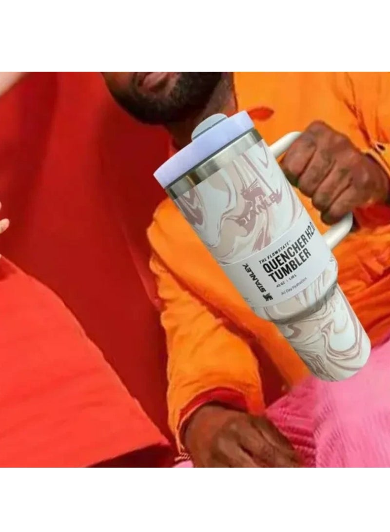 Stanley 40 Oz Tumbler with Handle and Straw – Leak Resistant Flip Lid, Vacuum Insulated. Stainless Steel Portable Travel Mug – Keeps Drinks Hot or Cold for Hours - Image 5