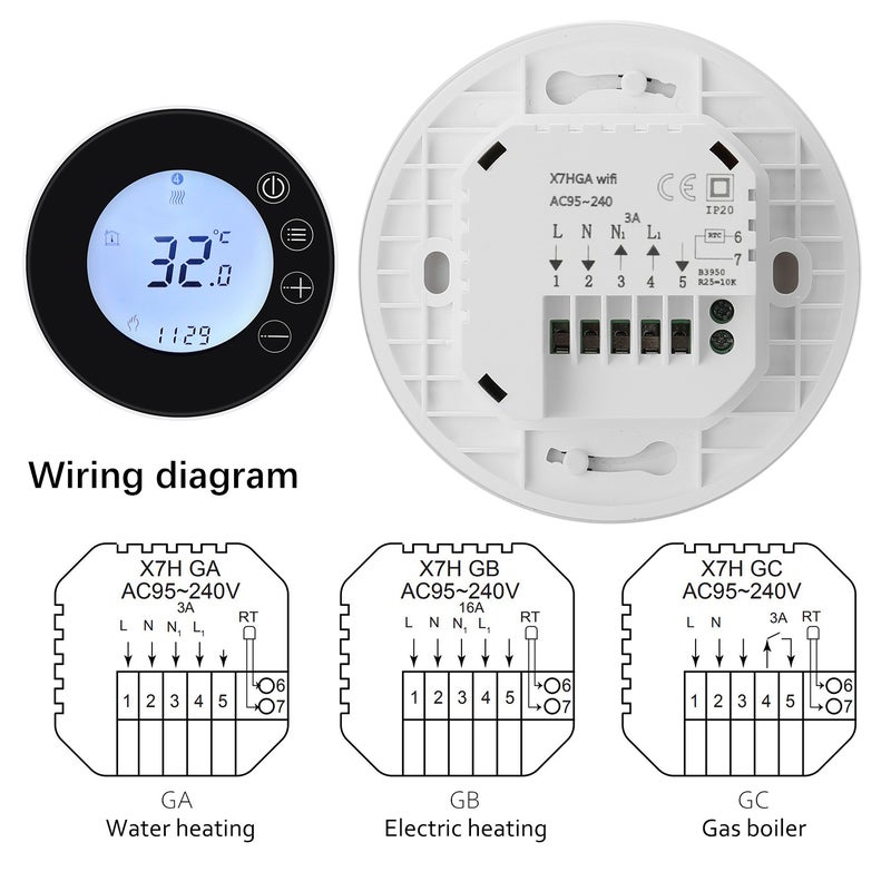 Tuya WiFi LCD Display Intelligent Thermostat Programmable Temperature Controller APP Control Compatible with Google Home Voice Control - Image 3