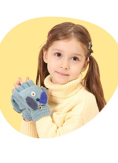 SYOSI Children's Kids Half Finger Gloves, 2 Pairs Kids Warm Winter Gloves, Fingerless Knitted Warm Winter Gloves for Boy Girl,4-9Y  - Image 4