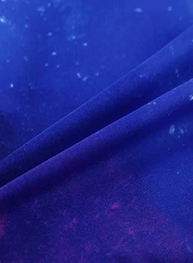 SDIII طقم ملاءات سرير SDIII مكون من 4 قطع بنقشة المجرة الزرقاء، ملاءات ناعمة من الألياف الدقيقة بنقشة المجرة، طقم ملاءات سرير بنقشة المجرة الزرقاء مناسب للفتيات والفتيان والأطفال والمراهقين لجميع الفصول - Image 4