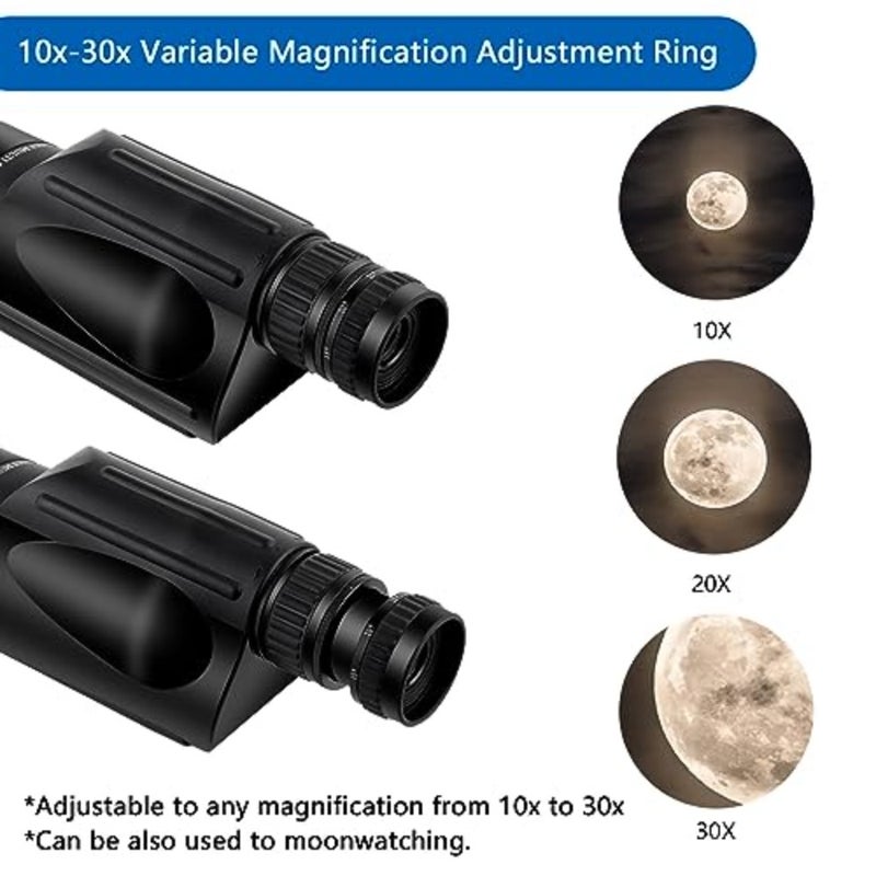 10-30X50 Monocular Telescope High Magnification FMC Compact Opticss for Adults Nitrogen-Filled Splash Water Outdoor Bird Watching Travelling Magnifying Telescope - Image 3