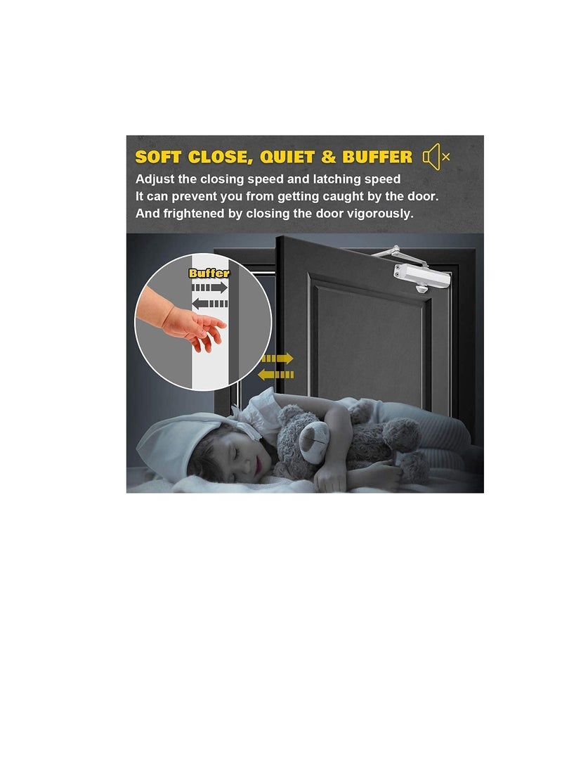 ROBUSTLINE Robustline Automatic Adjustable Door Closer | Robustline | 45-60 KG Capacity | Black Color - Image 3