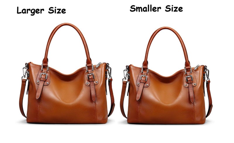 HESHE Genuine Leather Purses and Handbags for Women Tote Shoulder Bag Satchel Purse Top Handle Bags Hobo Crossbody Purse (Large,Sorrel) - Image 5