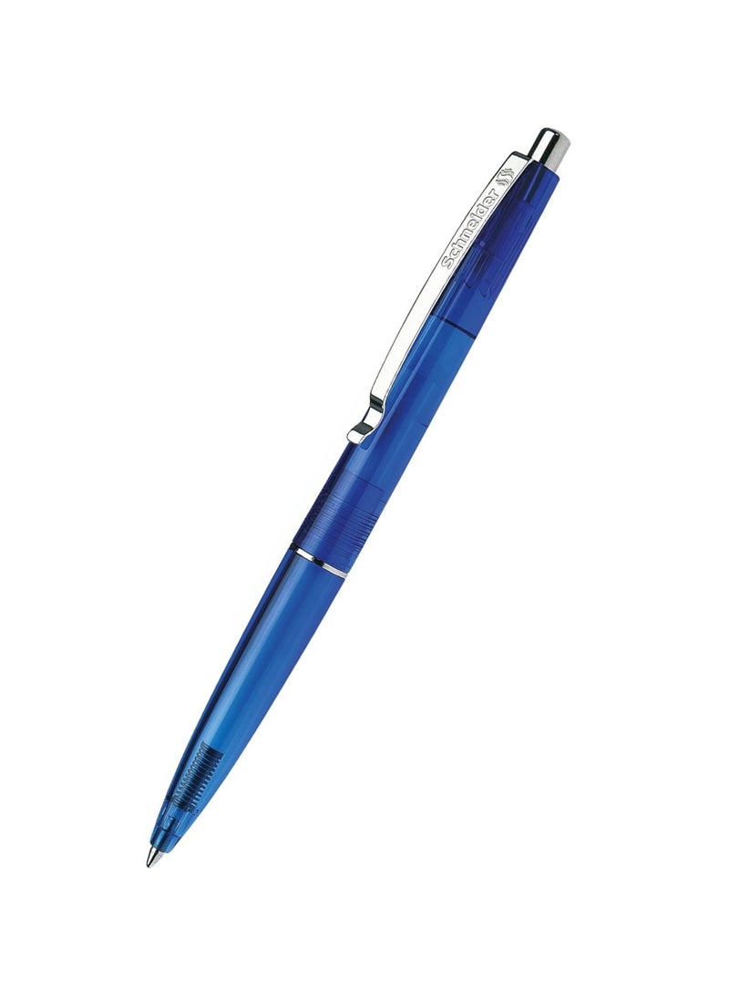 Schneider قلم حبر جاف ك20 بقطعة واحدة، طرف متوسط، حبر أزرق، أسطوانة زرقاء - Image 2