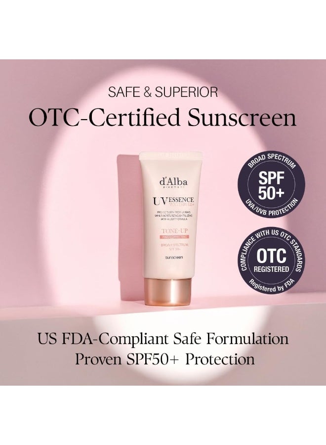 d'alba Piedmont Waterfull Tone-Up Sunscreen Serum BROAD SPECTRUM SPF 50 + Korean Sunscreen for Face, All Skin Tones, Sweat Proof Formula (1.69 fl.oz.) - Image 2