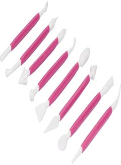 DIY Fondant Tool,8Pcs Cake Modeling Fondant Cutter Chocolate Decorating Kit Baking Tools for Cake Modeling Fondant Rolling Flower Pattern Carving Chocolate Carving DIY Baking(Rose red)